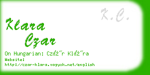 klara czar business card